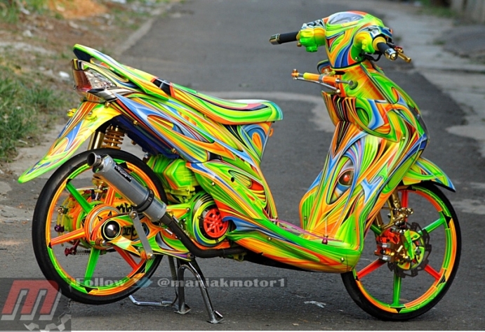 Modifikasi Mio Grafis  Modifikasi Motor Kawasaki Honda Yamaha